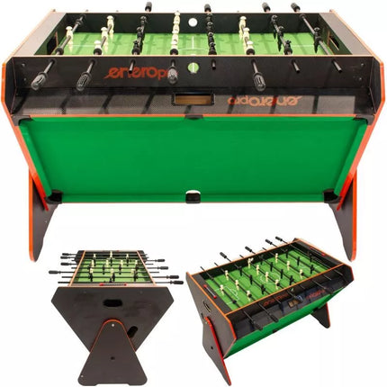3-in-1 ROTARY GAME TABLE BILLIARDS TABLE FOOTBALL AIR HOOK-UP 121x84.5x85.3CM BLACK