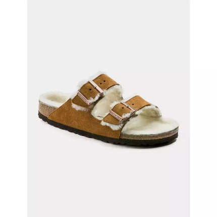 Šlepetės Birkenstock Arizona Shearling Mink W 1001135