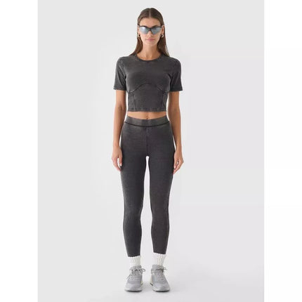 Women's crop top slim plain 4F 4FRAW24TTSHF2581-20S