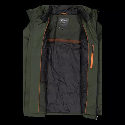 CMP men's winter sports jacket with hood, insulated, green (34K0167/F905)