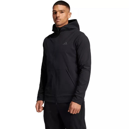 Vyriškas adidas džemperis su pilnu užtrauktuku COLD.RDY, skirtas treniruotėms, juodas IN5607