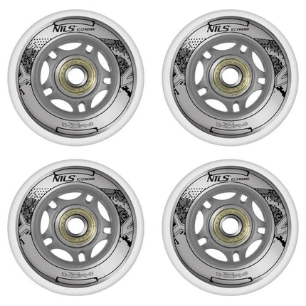 PU 70x24 82A TRANSPARENT (4 pcs.) + ABEC-7 (8 pcs.) NILS EXTREME SET
