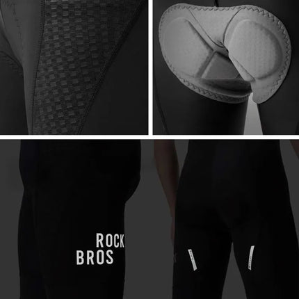 Rockbros YDDK009 Men's Cycling Bib Shorts with Pad Size L - Black