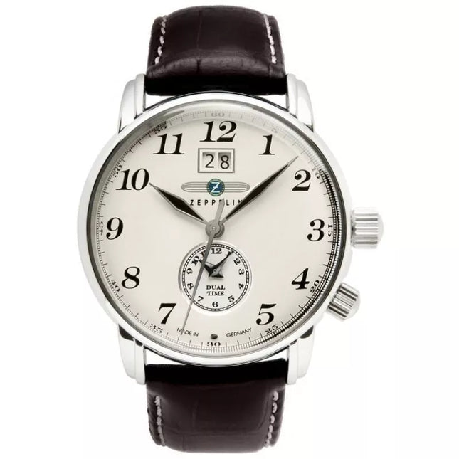Men's Watch ZEPPELIN LZ127 Graf Zeppelin Dual Time 7644-5 + BOX
