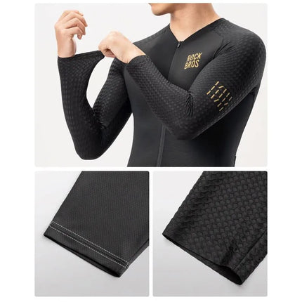 Rockbros YDCX008 Diamond Long Sleeve Cycling Jersey Size S - Black