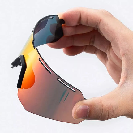 Rockbros Polarized Cycling Glasses with UV Protection and Corrective Insert - Gray