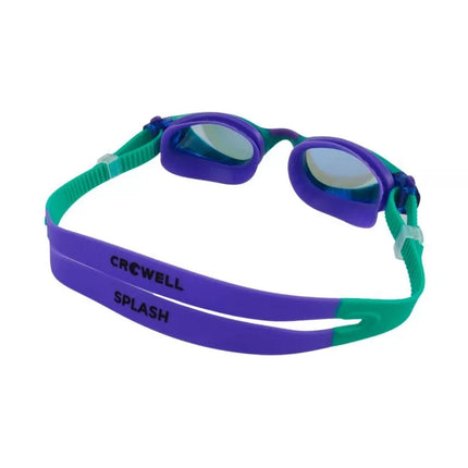 Crowell GS23 Splash Mirror Green and Purple Children's Swimming Goggles