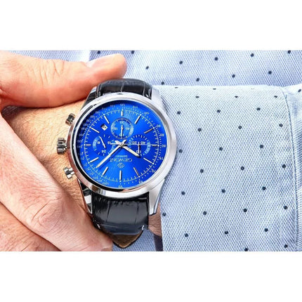Vyriškas laikrodis Giewont Chronograph Safyro Sidabrinis Mėlynas GW7650-A3