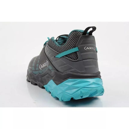 Aku Flyrock Gore-Tex moteriški patvarūs pilkai mėlyni trekingo sportiniai batai