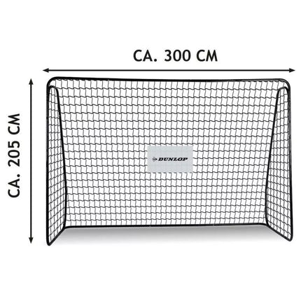 FOOTBALL GOAL WITH NET 300x205x120CM DUNLOP