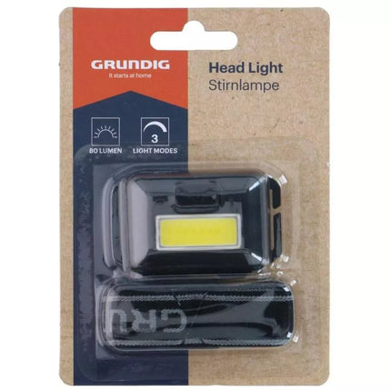 GRUNDIG COB LED TURISTINIS PRIEKINIS ŽIBINTAS - JUODAS