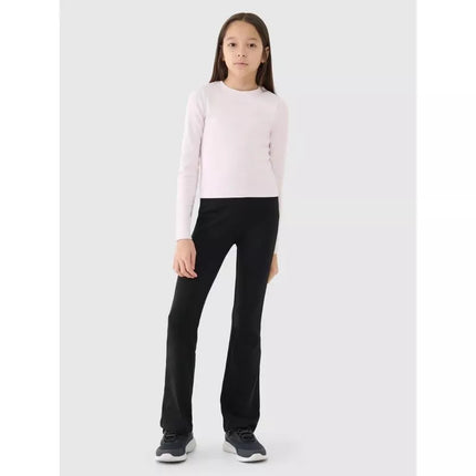 Mergaitiški marškiniai ilgomis rankovėmis, slim fit, lygūs 4F 4FJRSS25TLONF505-12S