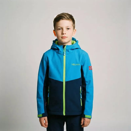 Trollkids Vaikams Kristiansand Striukė Mėlyna/Tamsiai Mėlyna Softshell Striukė (320-117)
