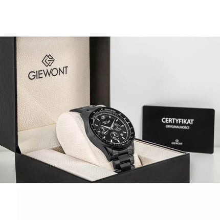 Vyriškas laikrodis Giewont Chronograph Sapphire Juodas GW3520-B1