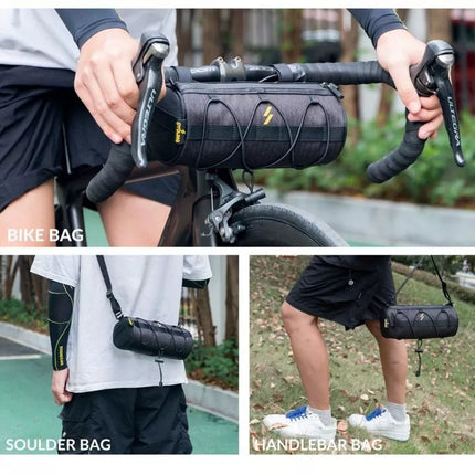 Rockbros Bike Handlebar Bag, Tube, Black