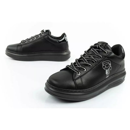 Karl Lagerfeld men's shoes sneakers Kapri natural leather black