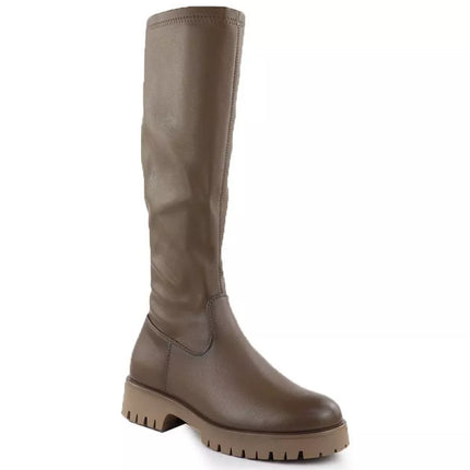 Women's khaki platform boots Potocki 25-12729