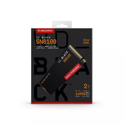 SSD WD Black SN8100 be radiatoriaus 2TB WDS200T1X0M
