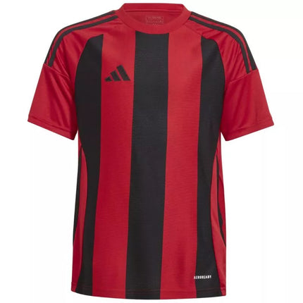 adidas Striped 24 vaikiški marškinėliai, raudoni ir juodi IW2131