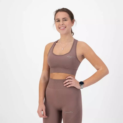 Rogelli TRINITY sportinė liemenėlė, pilkšvai rožinė, L