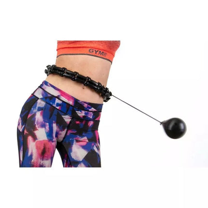 Hula Hoop with Massager and Weights, Black, Energo Fit