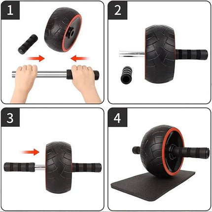 Wozinsky WKDC-17 Ab Wheel with Mat - Black