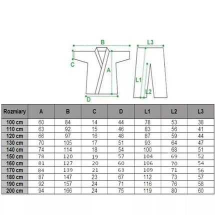 Kimono "Masters" karatė Kyokushinkai 8 oz - 200 cm 06200-200