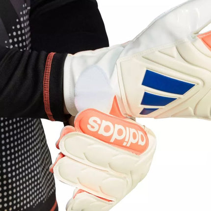 adidas Copa Glove Club goalkeeper gloves white and orange JN5339