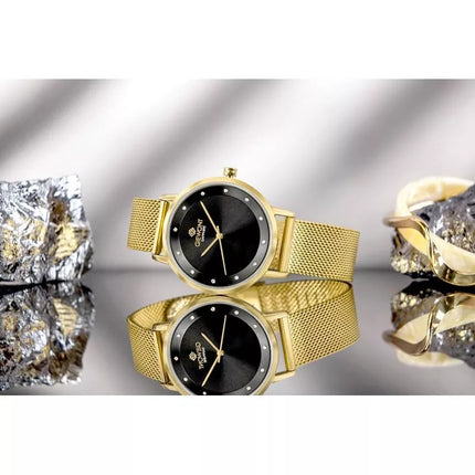 Giewont Sapphire Gold Black Women's Watch GW4130-B3