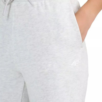 Women's trousers 4F CAS F1659 cool light gray melange 4FWMM00TTROF1659 27M