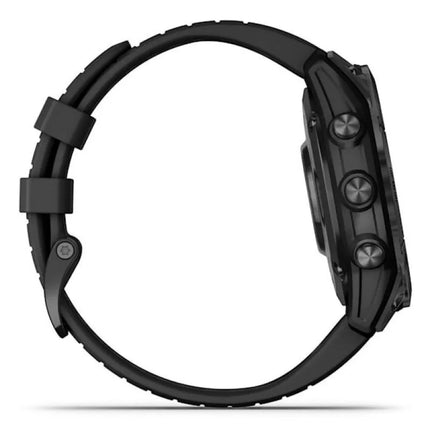 Garmin Fenix 7 Pro Saulės energijos varoma versija, skaidri pilka / juodu dirželiu, sportinis laikrodis
