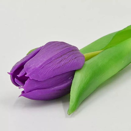 Purpurinė tulpė 31cm, natūraliai atrodanti pavasario dekoracija