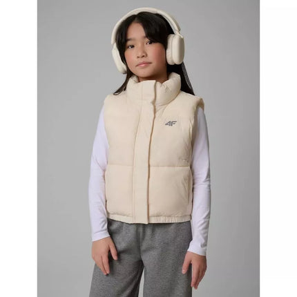 Girls' vest with synthetic filling 4F 4FJWSS26TVJAF312-12S