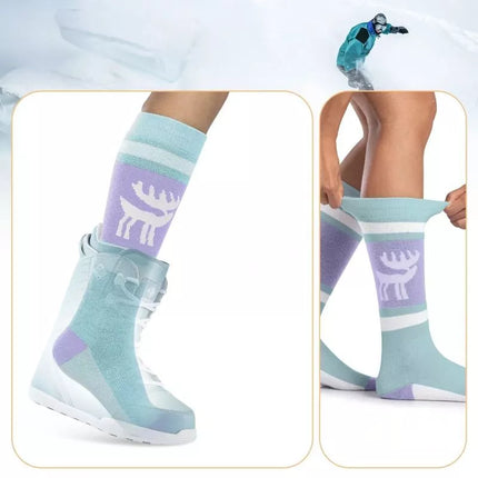 Qunature 037202 ski socks size 43-48 (L/XL) - purple-green