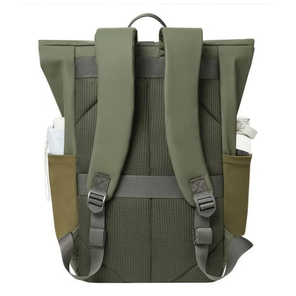Rivacase Eden Backpack Travel Backpack Olive Waxed Leather (Pull Up), Polyester, Recycled Polyethylene Terephthalate (rPET)