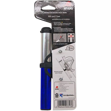 ENERO Aliuminio Dviračio Pompa Mėlyna 22x191MM 1033136
