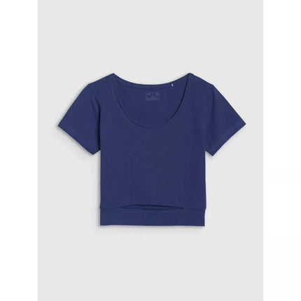 Women's crop top plain t-shirt 4F 4FRSS25TTSHF2695-31S