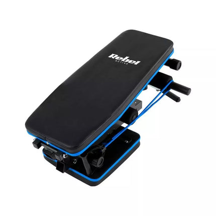 Inclined training bench with leg locks and rubber bands REBEL ACTIVE RBA-2003