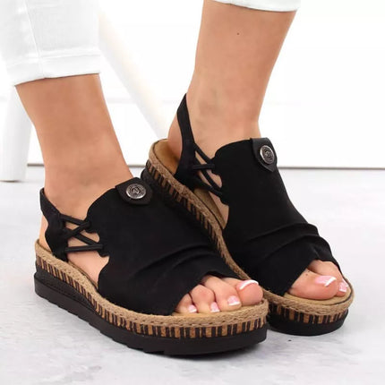 Comfortable Rieker W RKR677 black sandals