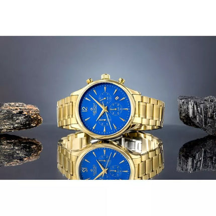 Men's Watch Giewont Chronograph Sapphire Gold Blue GW6310-B5