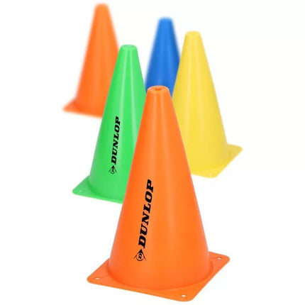 Treniruočių kūgių rinkinys, 23 cm aukštis, 10 vnt. DUNLOP