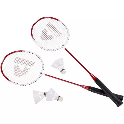 DONNAY 6-IN-1 RED BADMINTON SET IN CASE