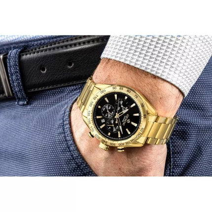 Vyriškas laikrodis Giewont Chronograph Safyro Auksinis Juodas GW9580-B4