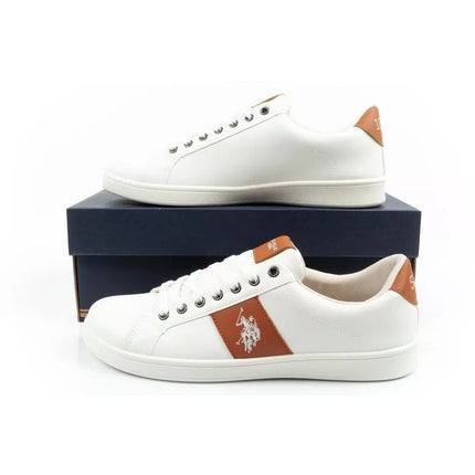 US Polo Assn. shoes sneakers men's fashionable white comfortable