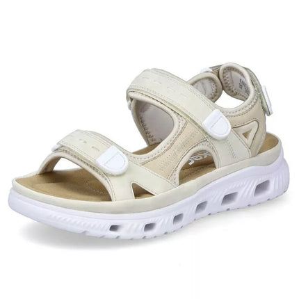 Rieker W RKR691 patogūs velcro sandalai smėlio spalvos