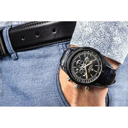 Vyriškas laikrodis Giewont Chronograph Safyrinis Juodas GW7650-A4