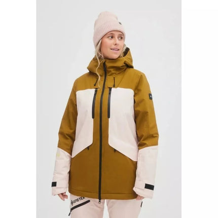 O'neill women's winter sports jacket snowboard ski GTX RECCO pink brown