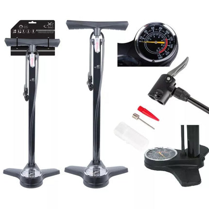 DIRBTUVĖS/DVIRAČIO POMPA 180 PSI (12 BAR) SU MANOMETRU XQMAX PRO