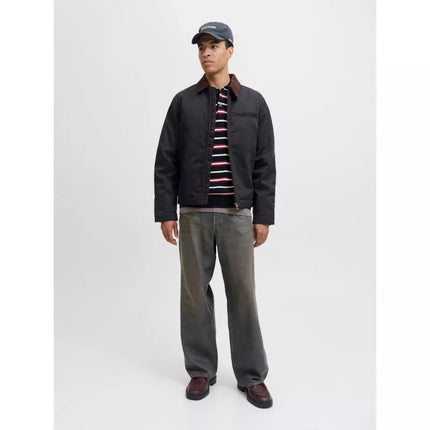 Jack&Jones pilotų striukė JORNORREBRO WORKER JACKET 12282903 JUODA/VELVETINĖ C
