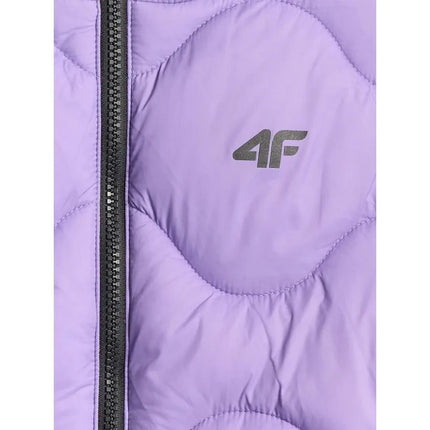 Girls' hooded vest 4F 4FJRSS26TVJAF355-51S